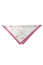 Pembe Çiçek Desenli Bandana Fular - Görsel 6