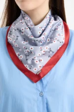 Papatya Desenli Bandana Fular - Görsel 2