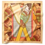 Geleneksel Japon Desenli Bandana Fular