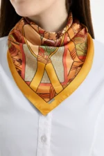 Geleneksel Japon Desenli Bandana Fular - Görsel 2