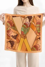 Geleneksel Japon Desenli Bandana Fular - Görsel 3