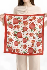 Nar Desenli Bandana Fular - Görsel 3