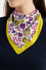 Okyanus Bahçesi Desenli Bandana Fular - Görsel 2