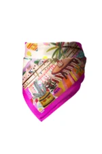 Kapadokya Manzaralı Desenli Bandana Fular - Görsel 4