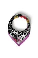 Zebra & Çiçek Desenli Bandana Fular - Görsel 5