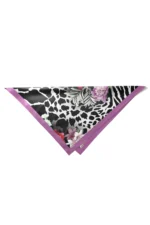 Zebra & Çiçek Desenli Bandana Fular - Görsel 6