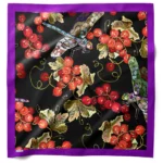 Böğürtlen Desenli Bandana Fular