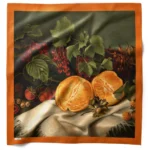 Vintage Portakal ve Orman Meyveli Bandana Fular