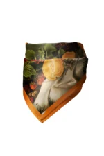 Vintage Portakal ve Orman Meyveli Bandana Fular - Görsel 4