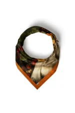 Vintage Portakal ve Orman Meyveli Bandana Fular - Görsel 5