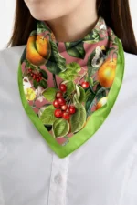 Tropik Meyve Desenli Bandana Fular - Görsel 2