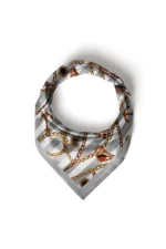 Deniz Kabuklu ve Zincir Desenli Bandana Fular - Görsel 5