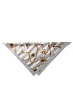 Deniz Kabuklu ve Zincir Desenli Bandana Fular - Görsel 6