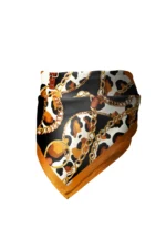 Zincir ve Leopar Desenli Bandana Fular - Görsel 4