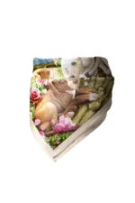 Floral Köpek Dostları Desenli Bandana Fular - Görsel 4