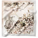 Bahar Bisikleti Desenli Bandana Fular