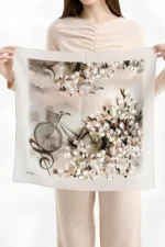 Bahar Bisikleti Desenli Bandana Fular - Görsel 3