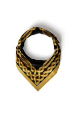 Altın Zincir Desenli Bandana Fular - Görsel 5