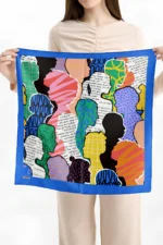 Pop-Art Siluet Desenli Bandana Fular - Görsel 3