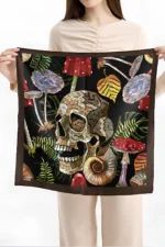 Kafatası Desenli Bandana Fular - Görsel 3