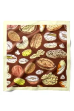 Kuruyemiş Desenli Bandana Fular