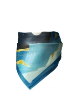 Altın Detaylı Gece Manzara Desenli Bandana Fular - Görsel 4