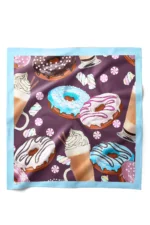 Tatlı Donut Desenli Bandana Fular