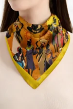 Afrika Desenli Bandana Fular - Görsel 2