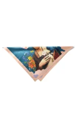 Çiçekli Kadın Desenli Bandana Fular - Görsel 6