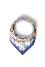 Akdeniz Esintili Sardalya Desenli Bandana Fular - Görsel 5