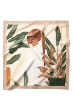 Tropikal Modern Kadın Desenli Bandana Fular