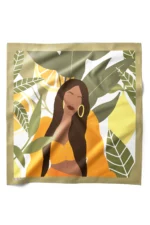 Tropikal Kadın Desenli Bandana Fular