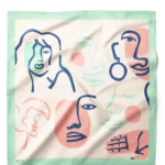 Minimal Yüz Desenli Bandana Fular