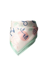 Minimal Yüz Desenli Bandana Fular - Görsel 4