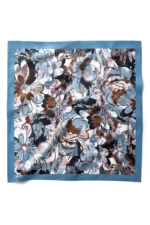 Sanatsal Çiçek Desenli Bandana Fular