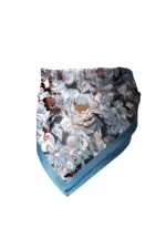 Sanatsal Çiçek Desenli Bandana Fular - Görsel 4