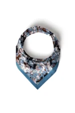 Sanatsal Çiçek Desenli Bandana Fular - Görsel 5