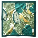 Tropikal Kuş Desenli Bandana Fular