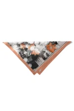 Terrakota Çiçek Desenli Bandana Fular - Görsel 6