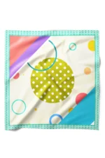 Renkli Geometrik Desenli Bandana Fular