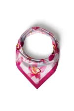 Pembe Orkide Desenli Banadan Fular - Görsel 5