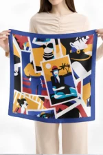 Yaz Hatırası Desenli Bandana Fular - Görsel 3