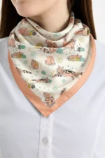 Yün Topu Kedili Desen Bandana Fular - Görsel 2