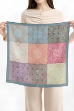 Retro Geometri Desenli Bandana Fular - Görsel 3