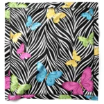 Zebra & Kelebek Desenli Bandana Fular