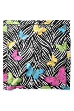Zebra & Kelebek Desenli Bandana Fular