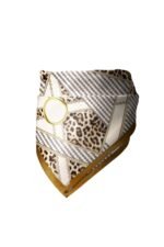 Altın Halka Leopar Desenli Bandana Fular - Görsel 5