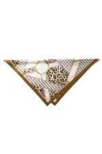 Altın Halka Leopar Desenli Bandana Fular - Görsel 7