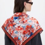 Mercan Düşü Desenli Bandana Fular