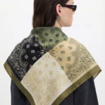 Dört Yol Desenli Bandana Fular